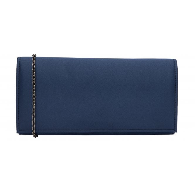  Navy Satin Trudy Clutch Bag | Lotus
