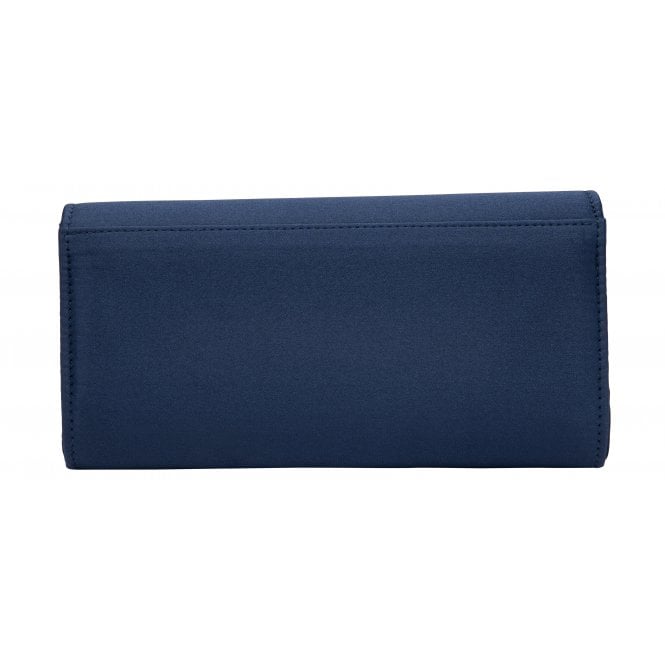  Navy Satin Trudy Clutch Bag | Lotus
