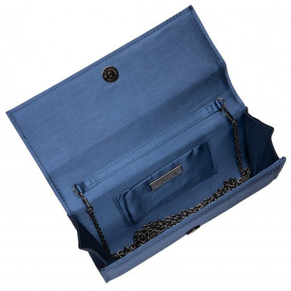  Navy Satin Trudy Clutch Bag | Lotus