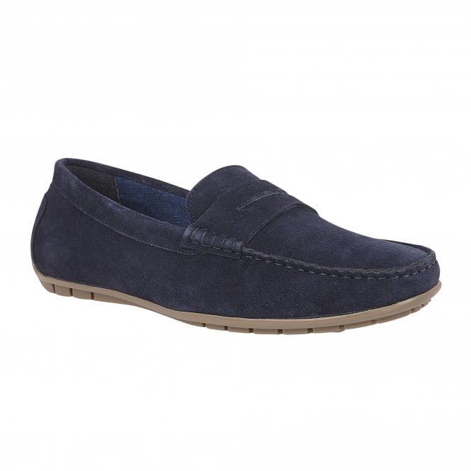  Navy Suede Addison Loafers | Lotus