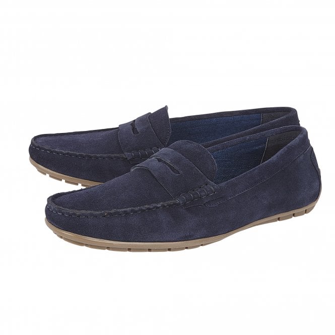  Navy Suede Addison Loafers | Lotus