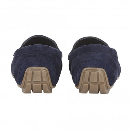  Navy Suede Addison Loafers | Lotus