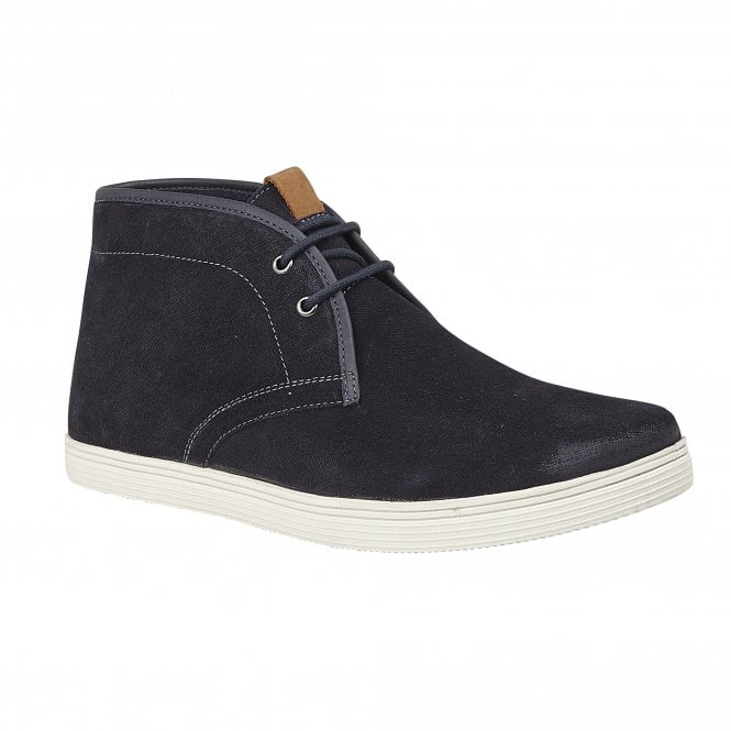  Navy Suede Caleb Lace-Up Boots | Lotus