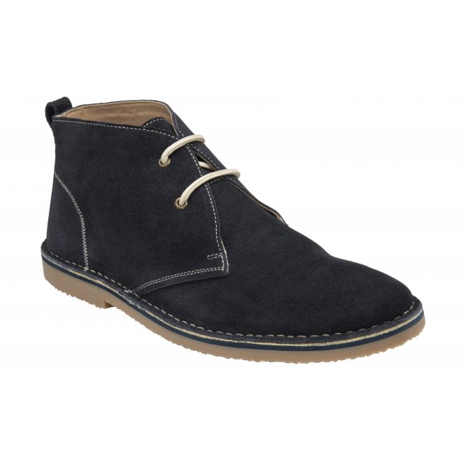  Navy Suede Heyford Lace-Up Desert Boots | Lotus