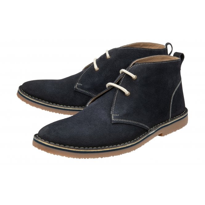  Navy Suede Heyford Lace-Up Desert Boots | Lotus