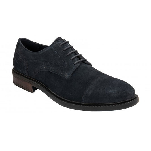  Navy Suede Lexton Lace-Up Shoes | Lotus