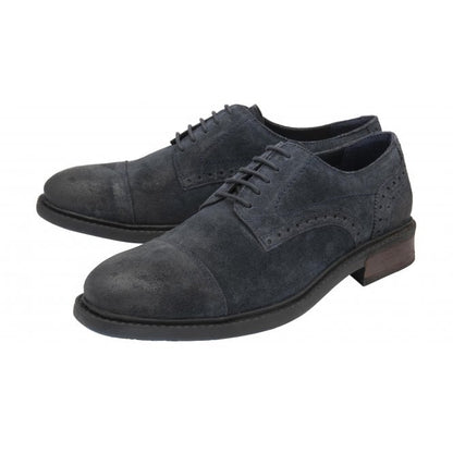  Navy Suede Lexton Lace-Up Shoes | Lotus