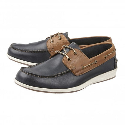  Navy & Tan Leather Weymouth Deck Shoes | Lotus