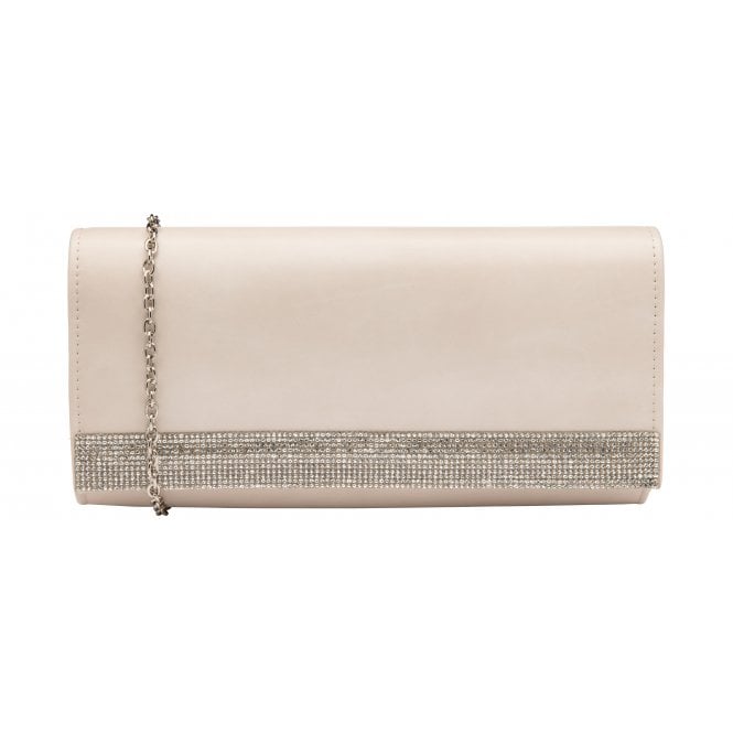  Nude & Diamante Amy Clutch Bag | Lotus
