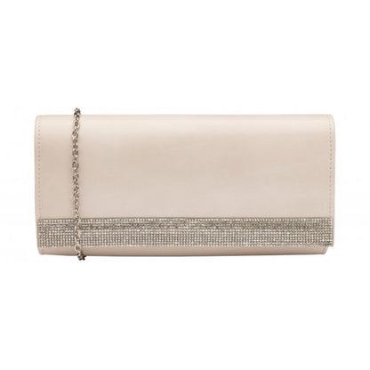  Nude & Diamante Amy Clutch Bag | Lotus