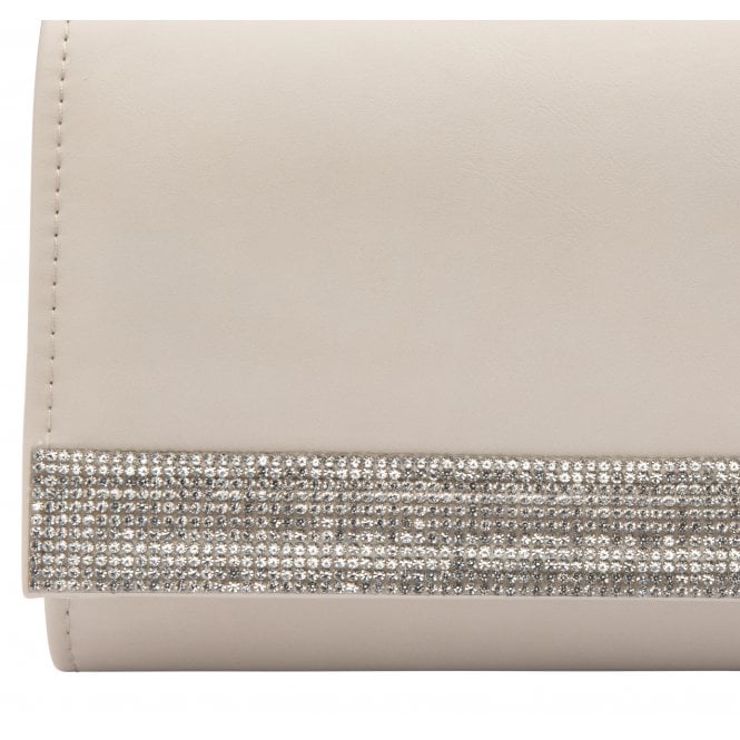  Nude & Diamante Amy Clutch Bag | Lotus