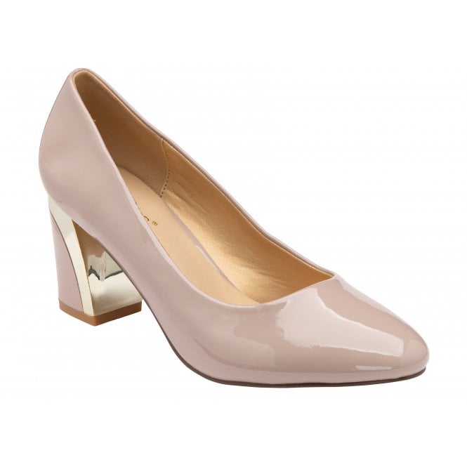  Nude Patent Eden Court Shoes | Lotus