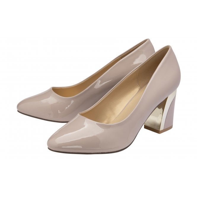  Nude Patent Eden Court Shoes | Lotus