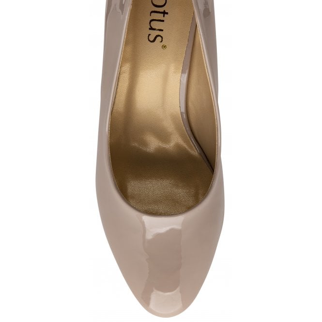 Nude Patent Eden Court Shoes | Lotus