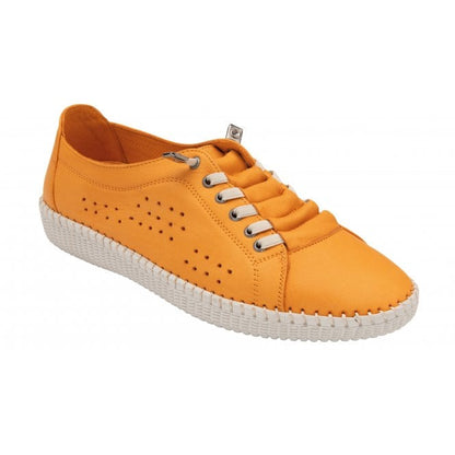  Orange Leather Kamari Casual Shoes | Lotus