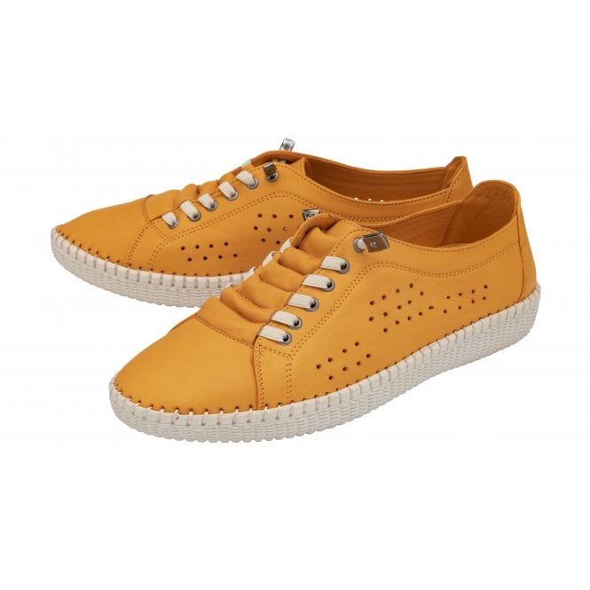  Orange Leather Kamari Casual Shoes | Lotus