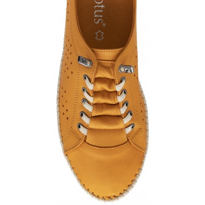  Orange Leather Kamari Casual Shoes | Lotus