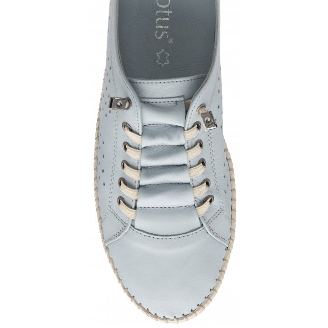  Pale Blue Leather Kamari Casual Shoes | Lotus