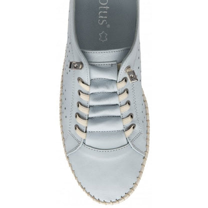  Pale Blue Leather Kamari Casual Shoes | Lotus