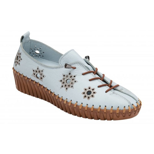  Pale Blue Leather Kristen Slip-On Shoes | Lotus