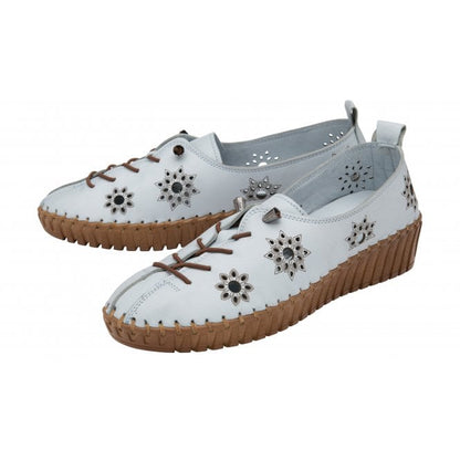  Pale Blue Leather Kristen Slip-On Shoes | Lotus