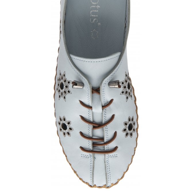  Pale Blue Leather Kristen Slip-On Shoes | Lotus