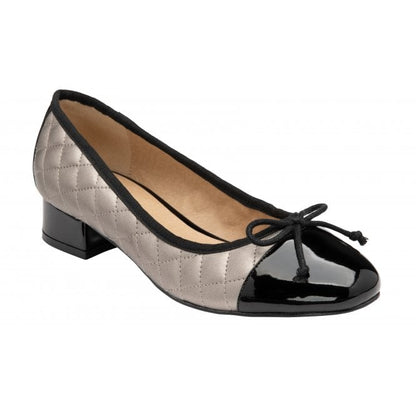  Pewter & Black Ivy Ballerina Shoes | Lotus