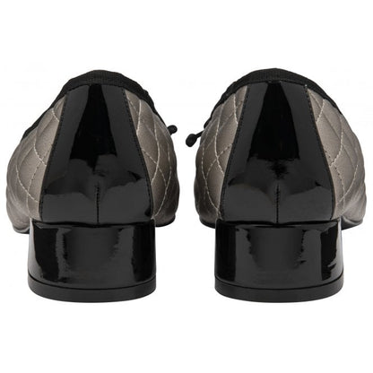  Pewter & Black Ivy Ballerina Shoes | Lotus