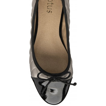  Pewter & Black Ivy Ballerina Shoes | Lotus