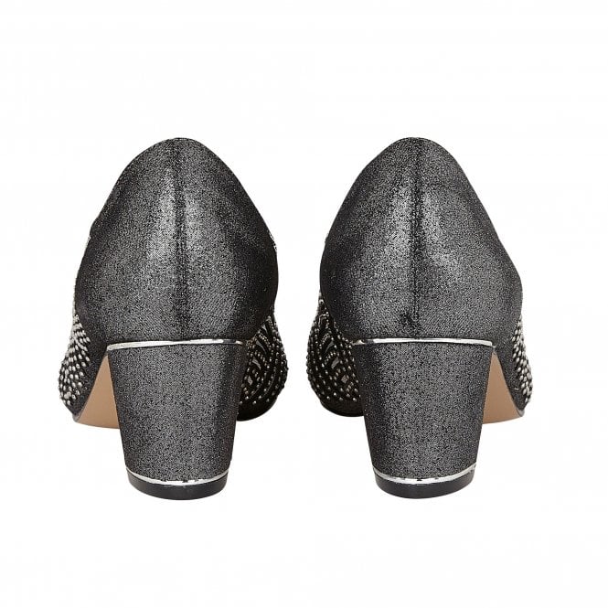  Pewter & Diamante Immy Open-Toe Shoes | Lotus