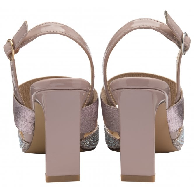  Pink & Diamante Joie Slingback Court Shoes | Lotus