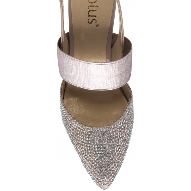  Pink & Diamante Joie Slingback Court Shoes | Lotus