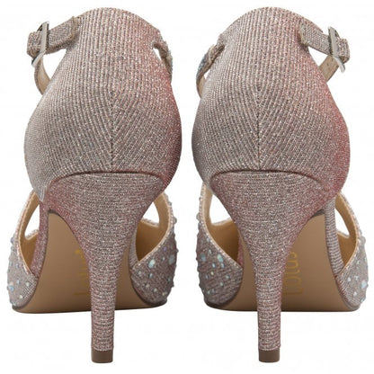  Pink & Diamante Panache Court Shoes | Lotus