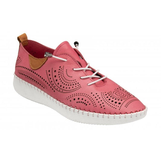  Pink Leather Katya Casual Shoes | Lotus
