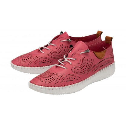  Pink Leather Katya Casual Shoes | Lotus