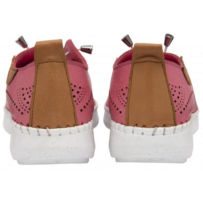  Pink Leather Katya Casual Shoes | Lotus
