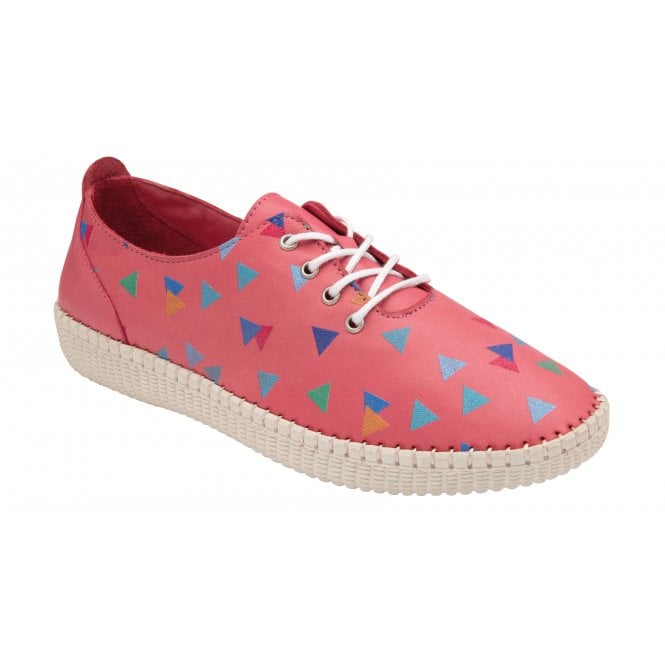  Pink Leather Kay Lace-Up Shoes | Lotus