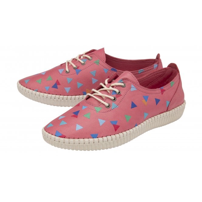  Pink Leather Kay Lace-Up Shoes | Lotus