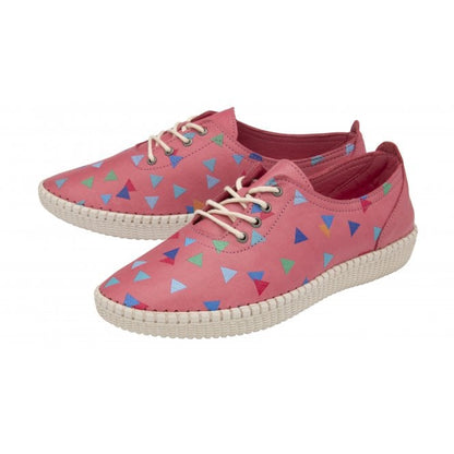  Pink Leather Kay Lace-Up Shoes | Lotus