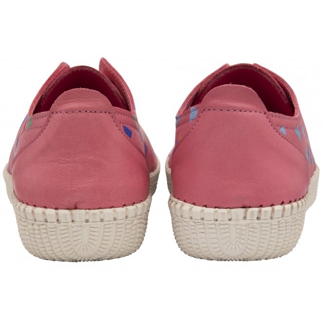  Pink Leather Kay Lace-Up Shoes | Lotus