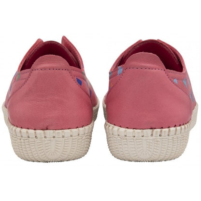  Pink Leather Kay Lace-Up Shoes | Lotus
