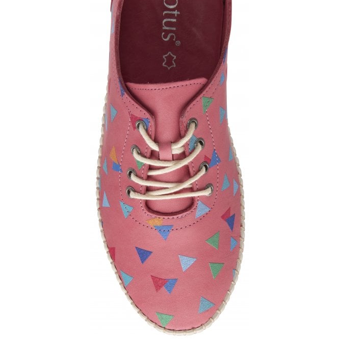  Pink Leather Kay Lace-Up Shoes | Lotus