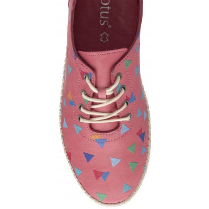  Pink Leather Kay Lace-Up Shoes | Lotus