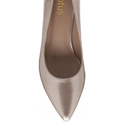  Pink Pearl Patent Rachel Kitten Heel Court Shoes | Lotus