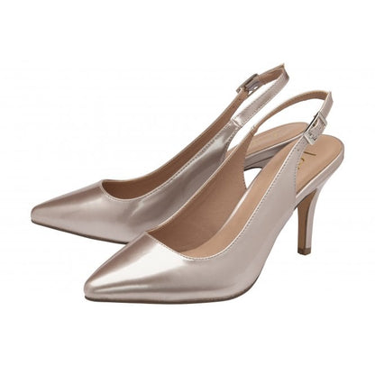  Pink Pearl Patent Remy Slingback Court Shoes | Lotus 