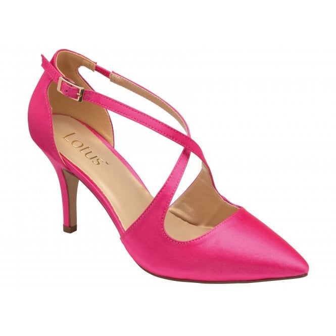  Pink Satin Willow Court Shoes | Lotus