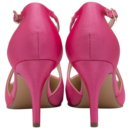  Pink Satin Willow Court Shoes | Lotus