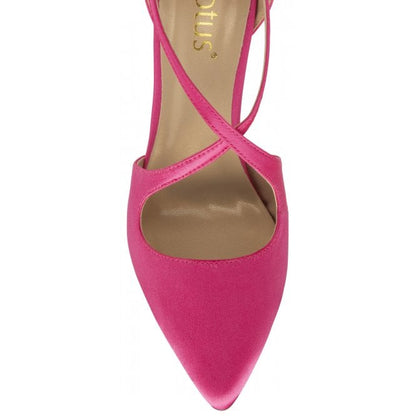  Pink Satin Willow Court Shoes | Lotus