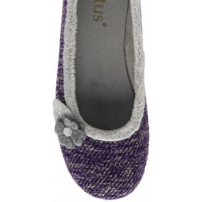  Purple Textile Shauna Ballerina Slippers | Lotus