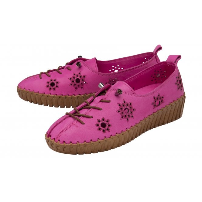  Raspberry Leather Kristen Slip-On Shoes | Lotus